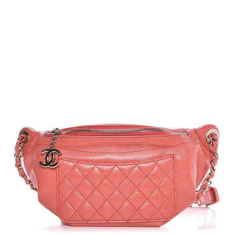 chanel pink waist bag|chanel waist bag with pouch.